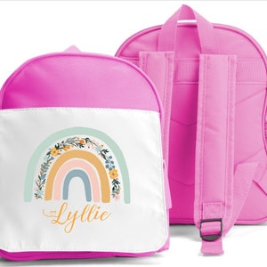 SAC A DOS ENFANT "arc en ciel", spécial maternelle, personnalisé