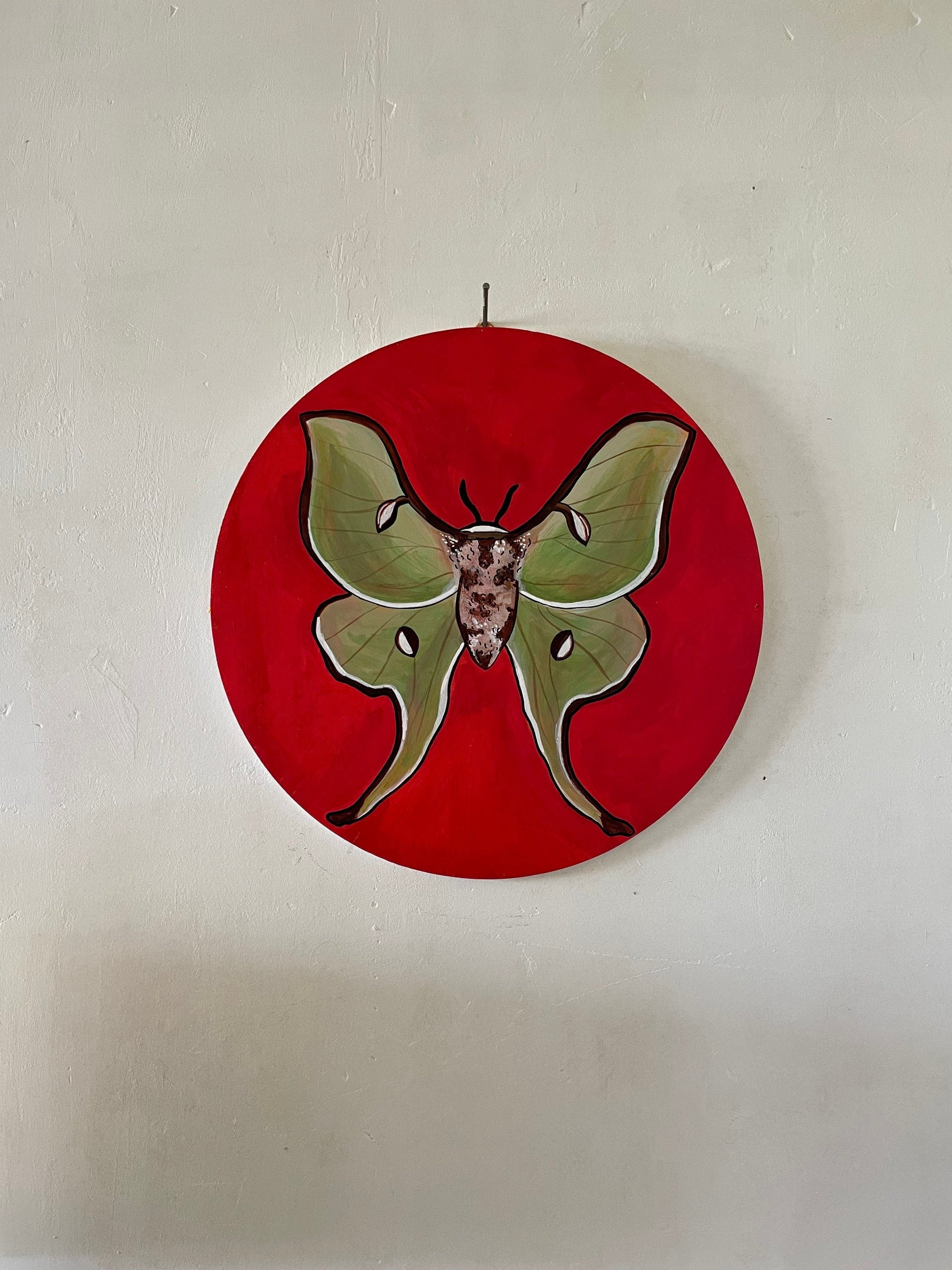 Papillon Lune/Décoration Mural Recup Peinture Art