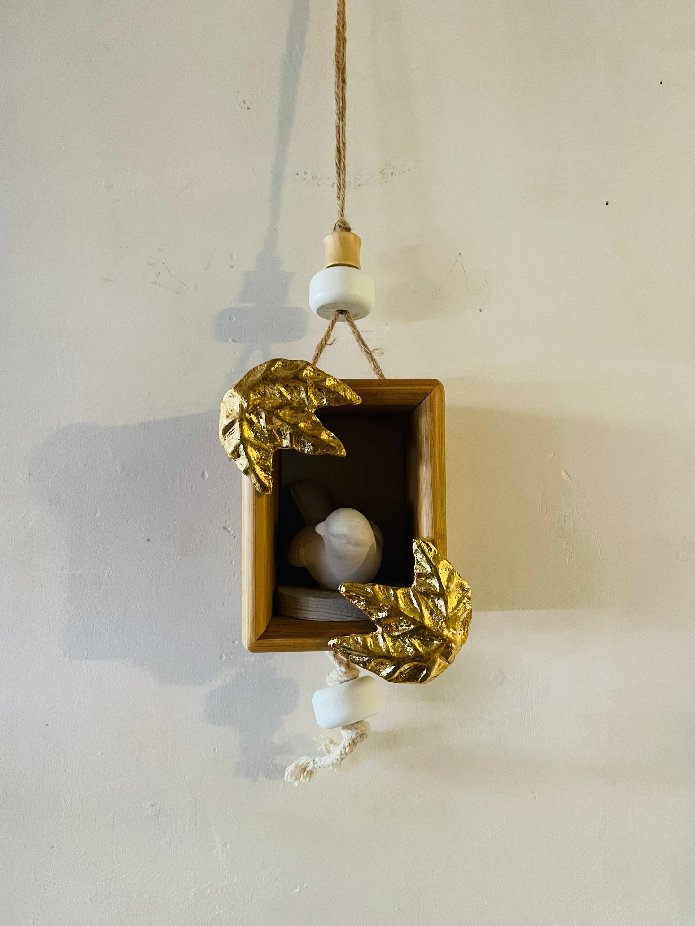 Oiseau/Nid Dorure Suspension Recup