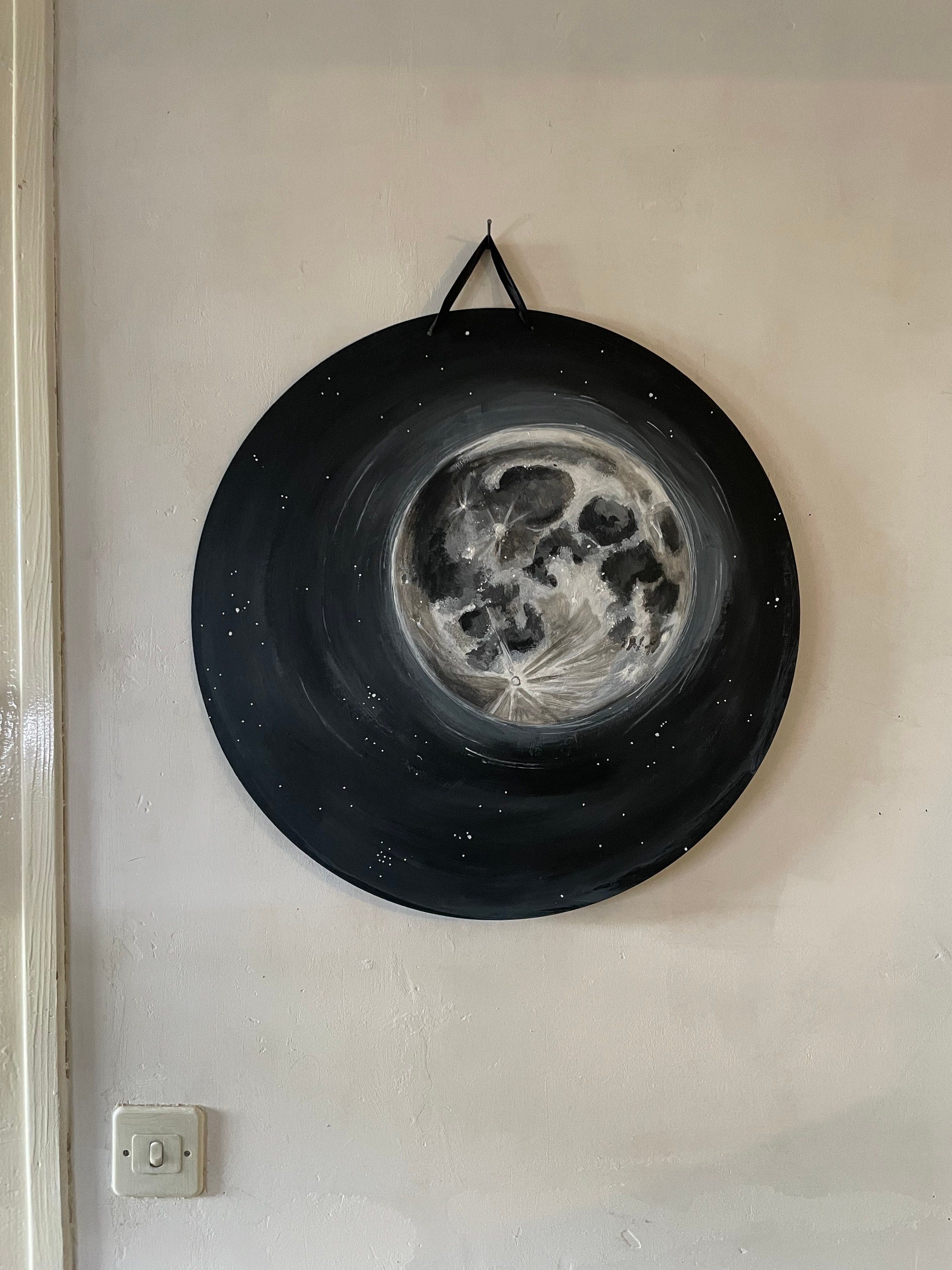 Lune/Astre Planète Décoration Illustration Recup /Peinture