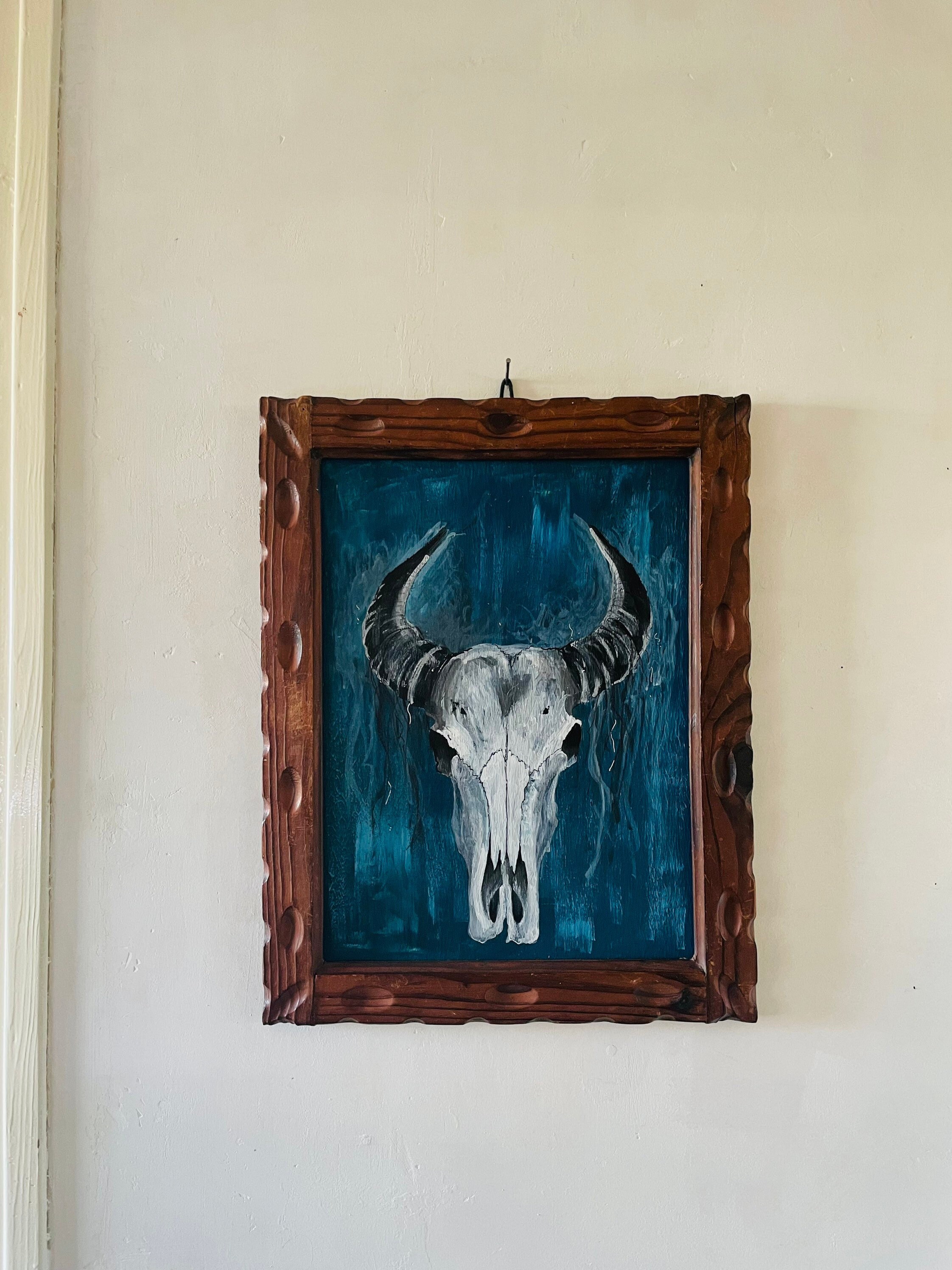 Crâne de Buffle/ Illustration/Cadre Peinture