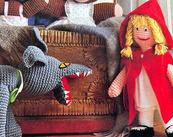 Vintage Red Riding Hood & Big Bad Wolf Crochet Pattern Bundle Fairytales