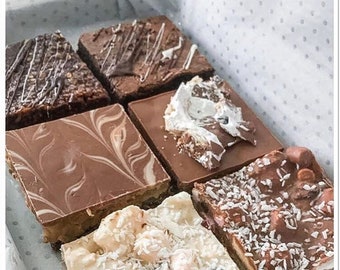 Letterbox Bakery Traybake Gift Box - Chocolate Box (Brownie, Flapjack, Tiffin, Rocky Road & Millionaire)