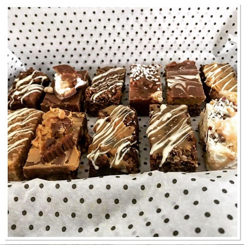 Brownie, Flapjack, Tiffin, Rocky Road Traybake Gift Box Hamper Taster Box imagen 5