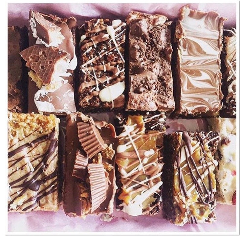 Brownie, Flapjack, Tiffin, Rocky Road Traybake Gift Box Hamper Taster Box imagen 2