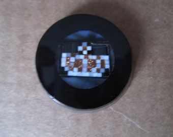 Micro mosaic removed from antique jewelry. Glass antique