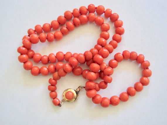 Beautiful antique necklace beads 100% real coral … - image 6