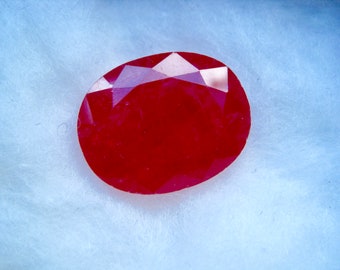 Ruby red gemstone, not tested. Very large, taken from antique jewelry.