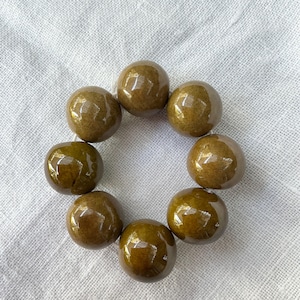 Perles en Céramique Artisanales ocre