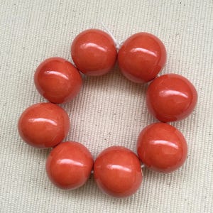 Handmade Coral Ceramic Beads