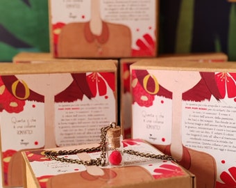 Romantic RED POM POM Necklace