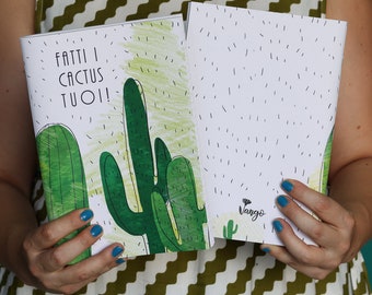 Quaderno grande Fatti i cactus Tuoi,  Quaderno Natura, Quaderno illustrazione