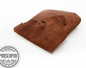 Raw Edge Leather Rustic Pouch, Free custom design with free personalization