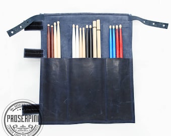 LederStabtasche, Stabiler Echtleder Drumstick Halter, Kostenlose personalisierte Stabtasche, Made to order Drumsticks Bag, Drum Accessoire