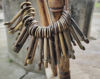 20 Vintage Skeleton keys, Antique Brass Skeleton Keys