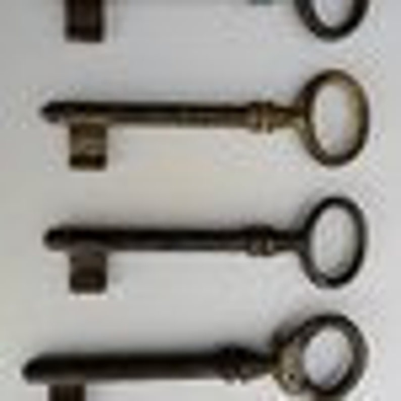 DIY Project, 6 Vintage Skeleton Keys and Leather for DIY Project and ...