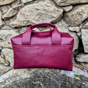 Burgunderrote Reisetasche, Handgemachte Leder Reisetasche, Wochenendtasche, Leder Weekender, Handgemachte Lederhandtasche