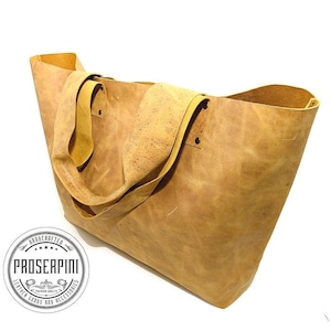 Rustic Mustard oversize Tote, handmade with durable ItalianRustic Leather available with authentic Personalization