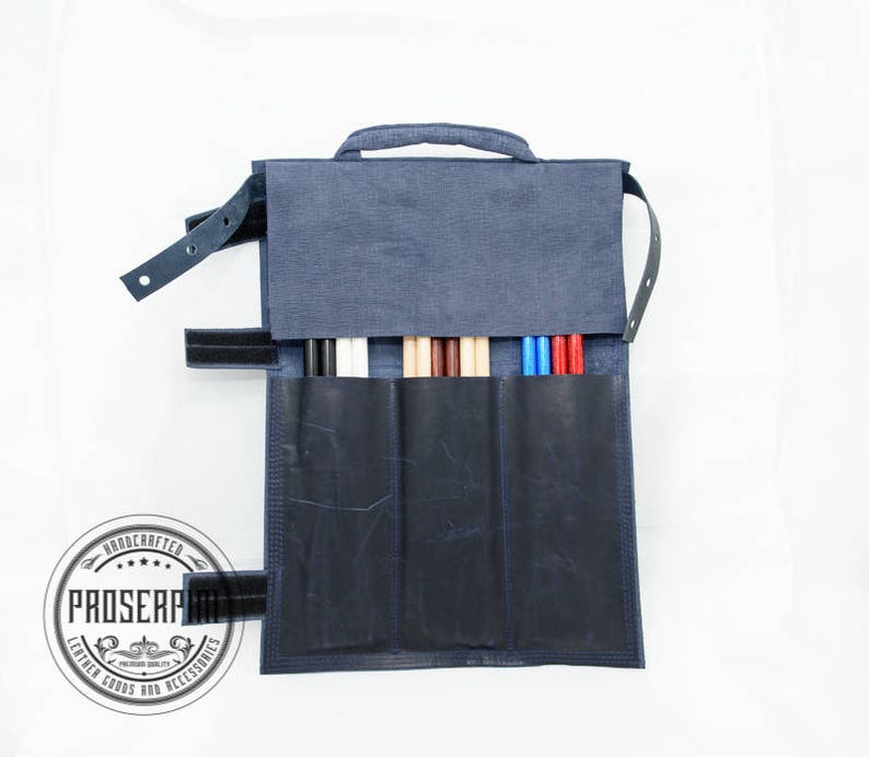 Leather Drum Stick bag, Handmade to order, available with personalization image 7