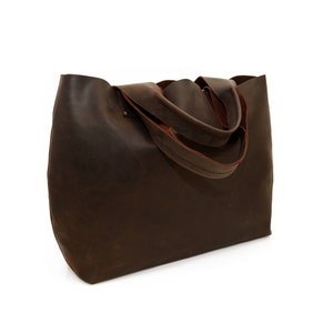 XXL Leder Tragetasche, Handgefertigte Lederhandtasche, Langlebige Ledertasche