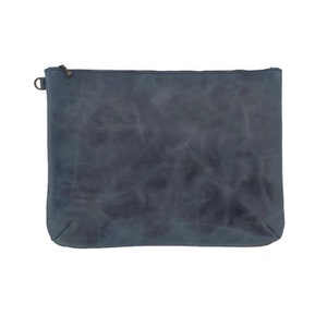 Embreagem grande de couro com pulseira, capa para iPad com personalização, bolsa clutch com envelope para documentos de laptop