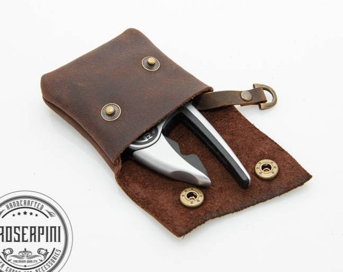 Heavy Leather Capo Case, Guitar Wallet Real Leather, Leather Guitar