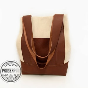 Heavy Large Tote, Italian Leather, Canvas Cotton Jute, Expandable Tote, Free branding Initials, Over sized Shopper bag, Brown Leather Tote