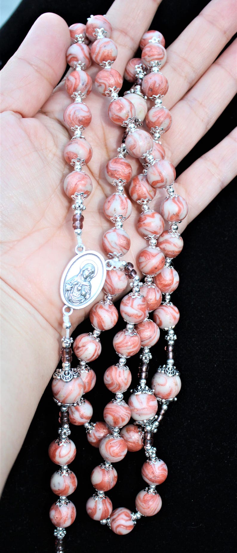 Memorial Bead Rosaries Made From Flowers Etsy