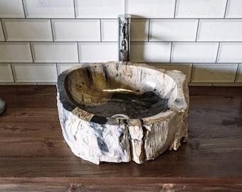 Petrified Wood Sink - No. 102 - 47 x 41 x 15cm