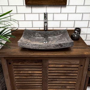 Grey Polished ‘Zen Style’ Basin – 50 x 40 x 12cm.
