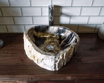 Petrified Wood Sink - No. 114 - 44 x 40 x 15cm