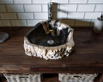 Petrified Wood Sink - No. 120 - 45 x 44 x 15cm