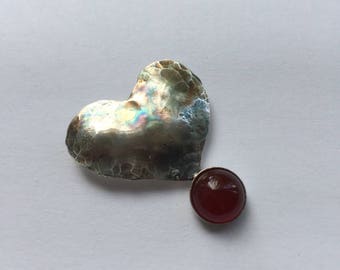Sterling silver Oxidised Heart Pendant