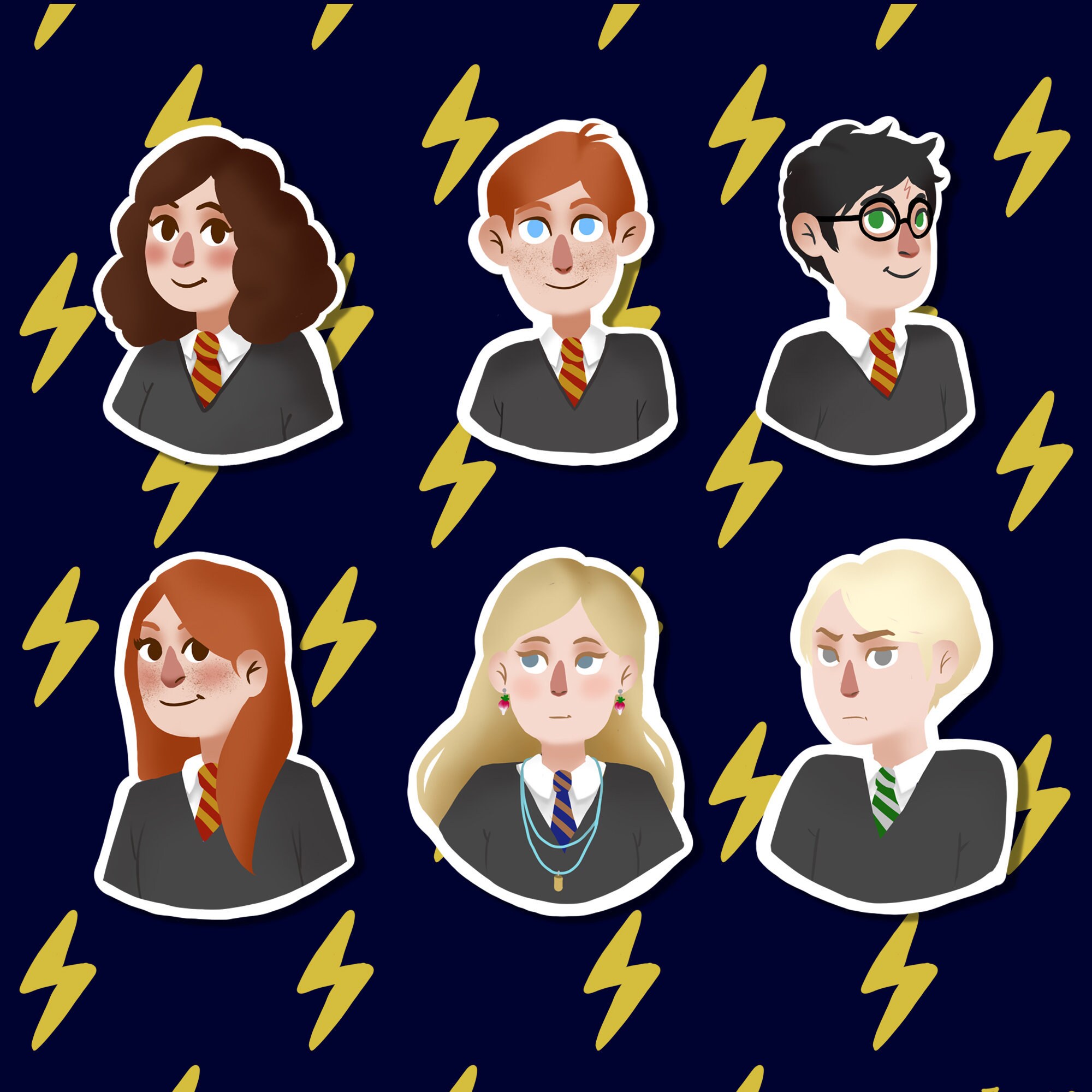 Harry Potter Characters Sticker Set Etsy