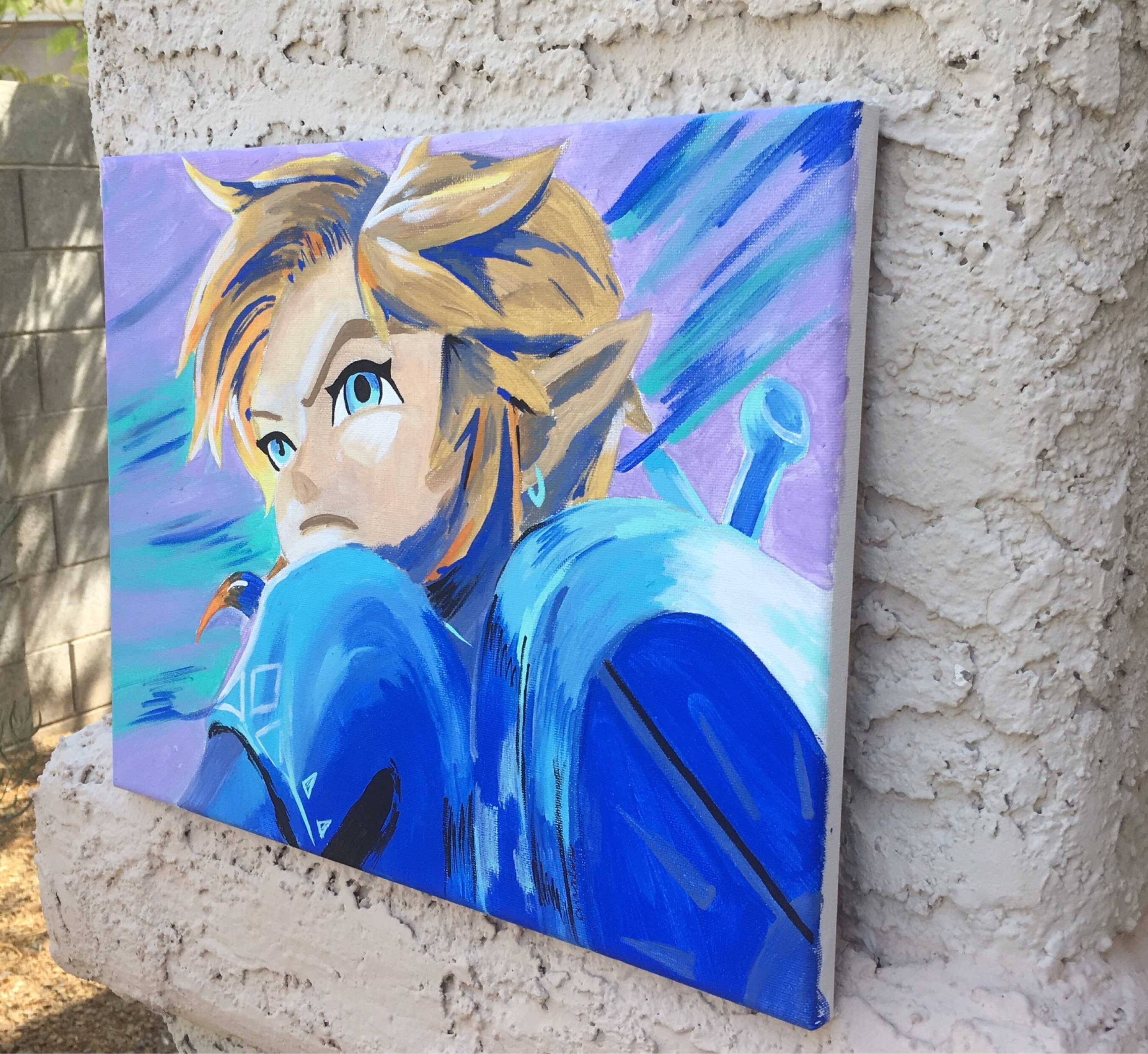 Link Legend of Zelda Canvas Painting Etsy