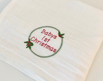 christmas muslin squares