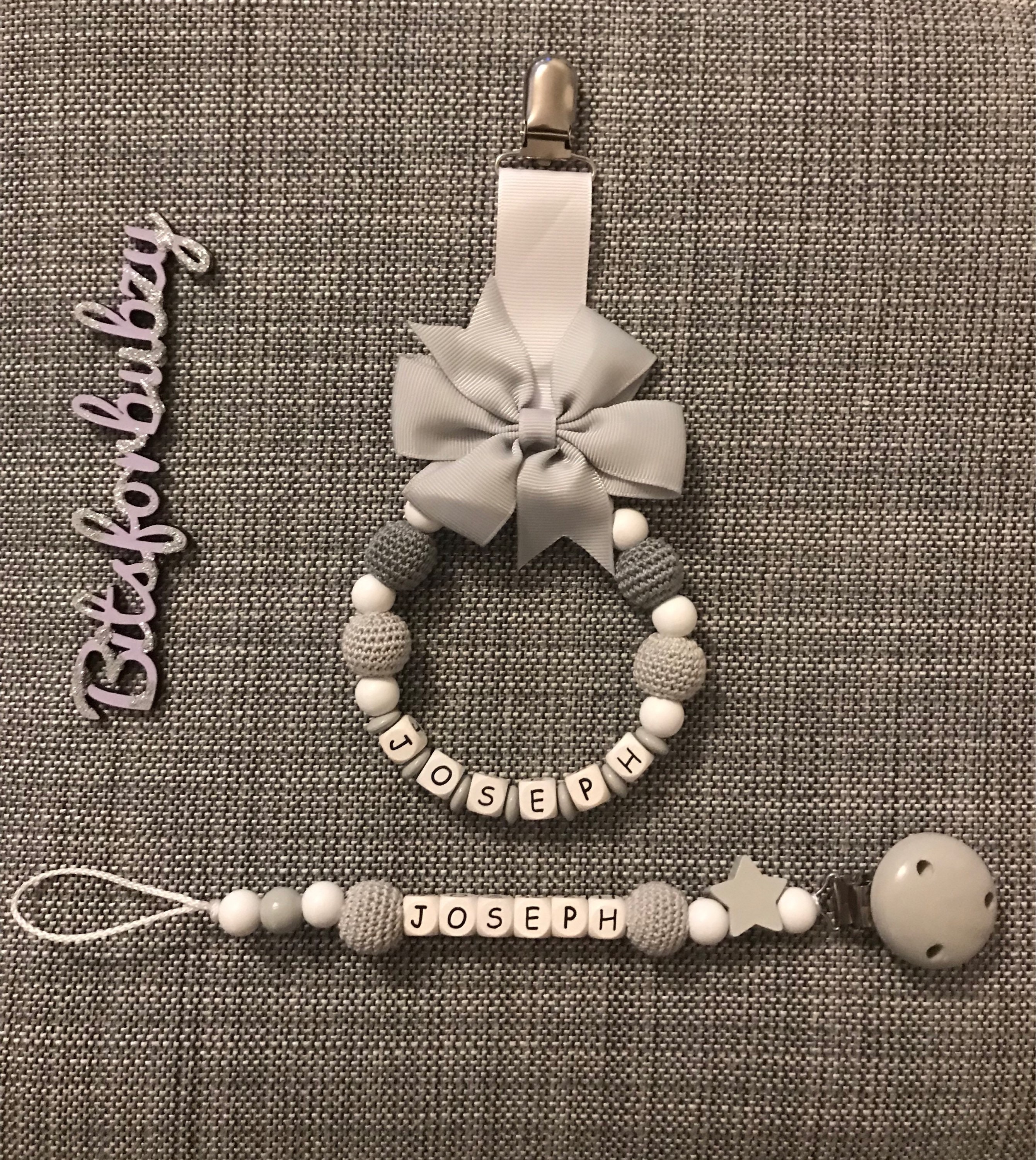 personalised pram charms boy