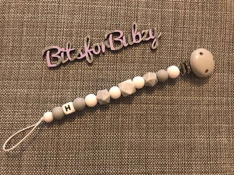 personalised silicone dummy clip