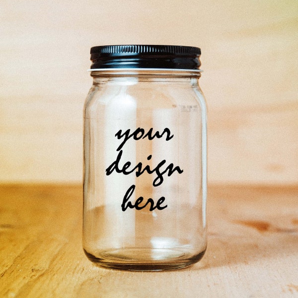 Glass Jar Mockup, Mockup For Kitchen Labels or Stickers, JPG and PNG File