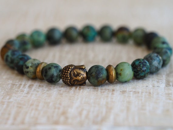 African Turquoise Aromatherapy Essential Oil Diffuser Bracelet (8mm be –  Love N' Lava Designs