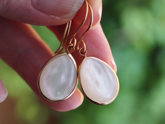 Mother of sale pearl drop earrings