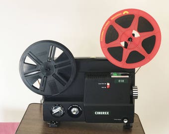 CINEREX 818 DUAL SUPER 8 8mm Variable Speed Cine Film Projector Fully Serviced