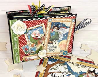 Graphic 45 Mother Goose Mini Album Tutorial, Digital Tutorial, Mini Album Tutorial