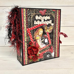 Graphic 45 Curiouser & Curiouser Mini Album Tutorial, Alice in Wonderland Mini Album Tutorial