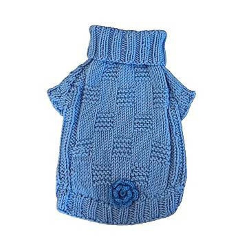 Sky Blue Dog Sweater Blue Cotton Dog Clothes Blue Dog Coat Etsy