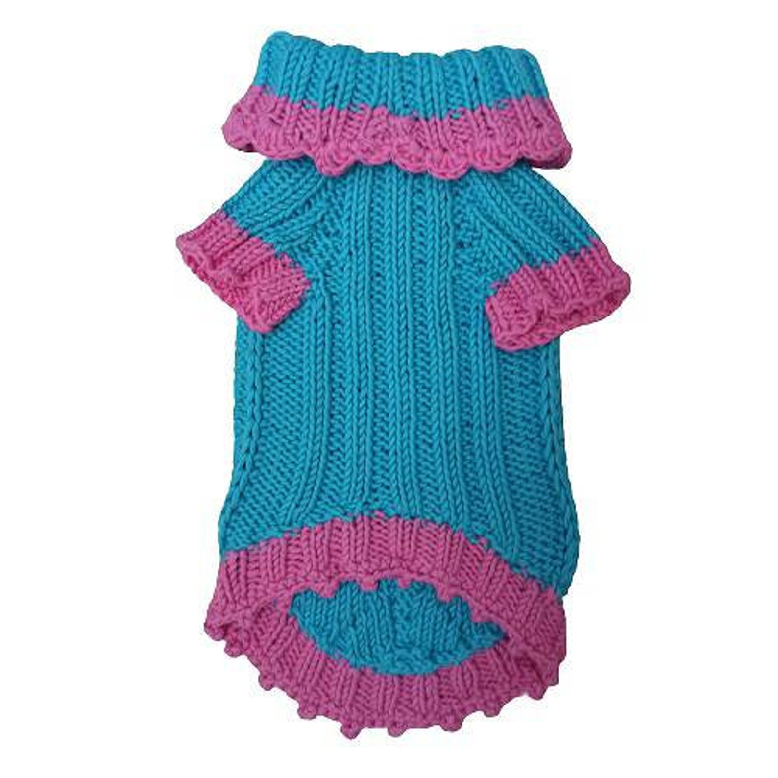 Blue Knit Dog Sweater Cotton Dog Clothes Blue Dog Coat Dog Etsy