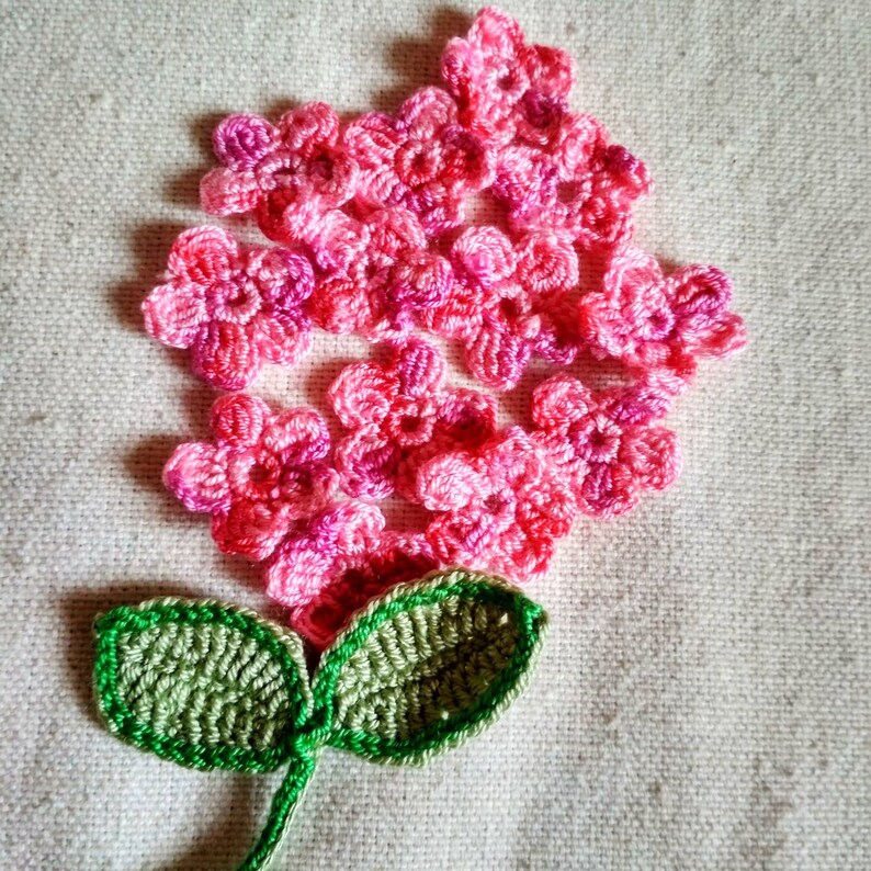 20304050 Pink Mini Crochet Flowers Crochet Small Flower Applique Sew On Patch Floral Card Making Scrapbooking Rose Tiny Flower 1 Inch - 