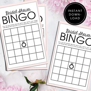 Tarjetas de bingo de despedida de soltera imprimibles · Descarga instantánea