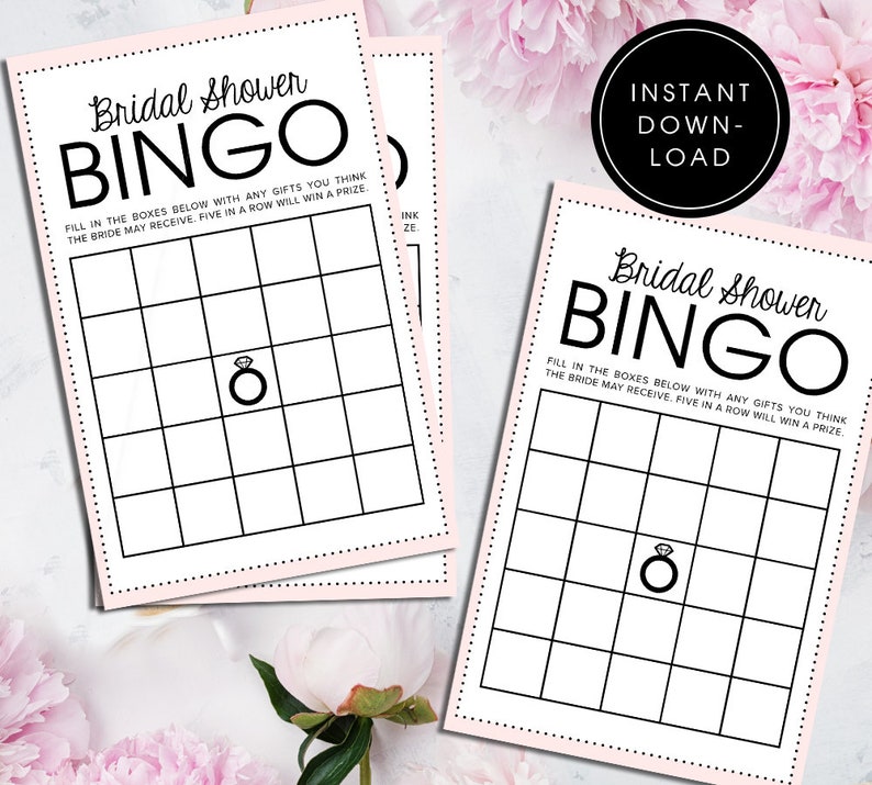 Printable Bridal Shower Bingo Cards · Instant Download - Etsy