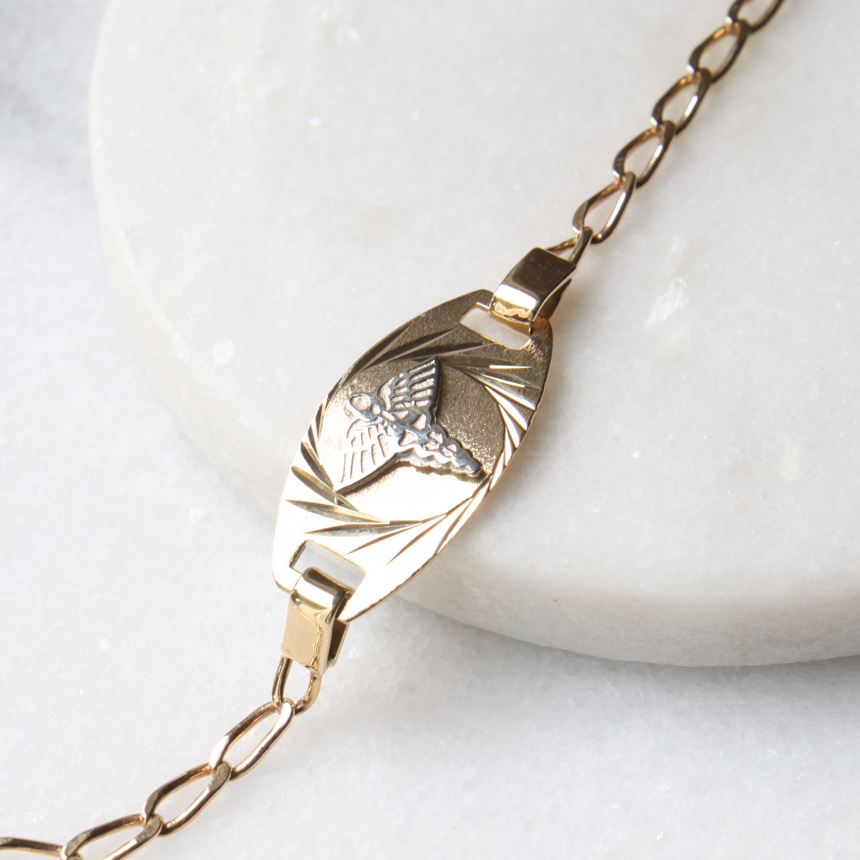 10k Gold Id Medical Bracelet Etsy